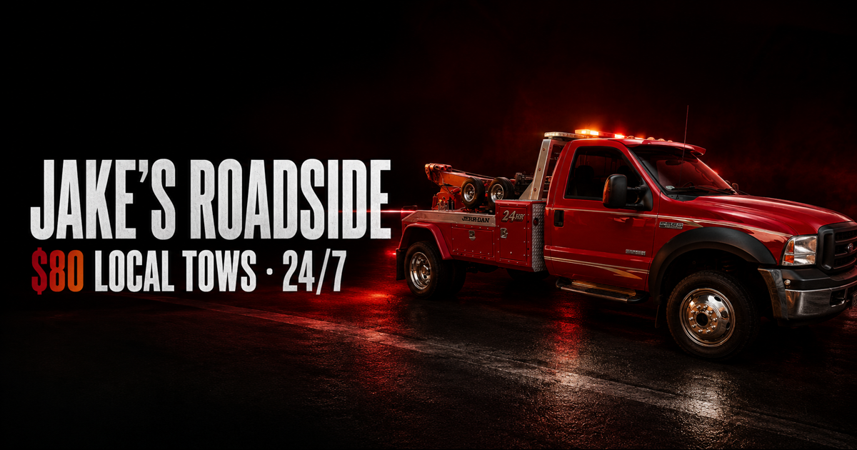 Jake’s Roadside, Immersive Towing Website, Websites